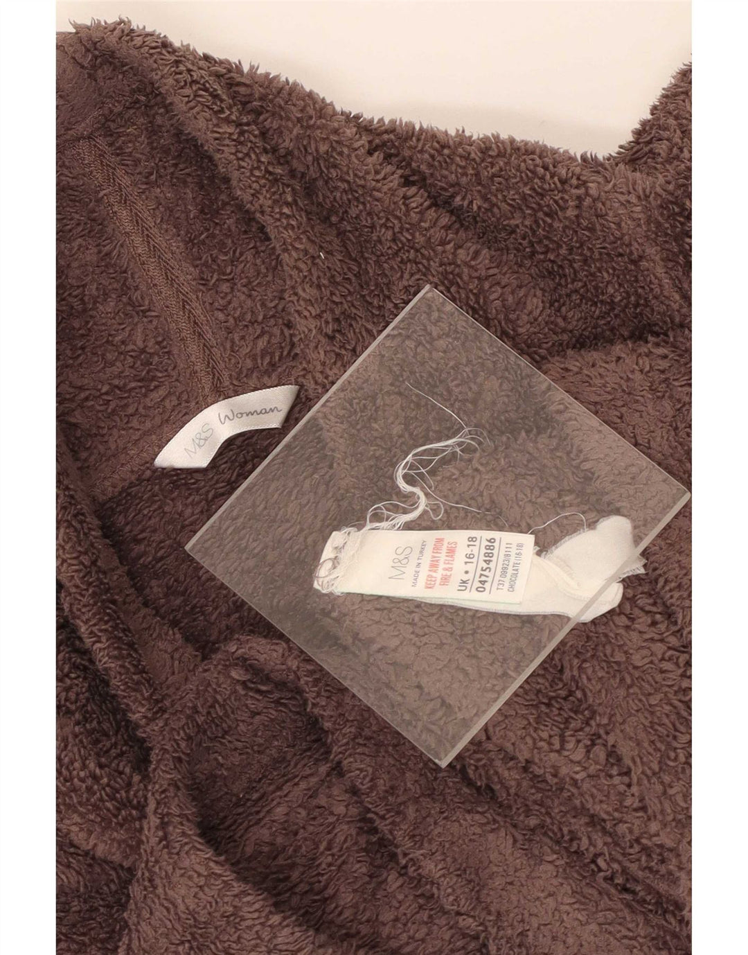 Marks & Spencer Jersey de Forro Polar para Mujer UK 16/18 Grande Marrón Poliéster
