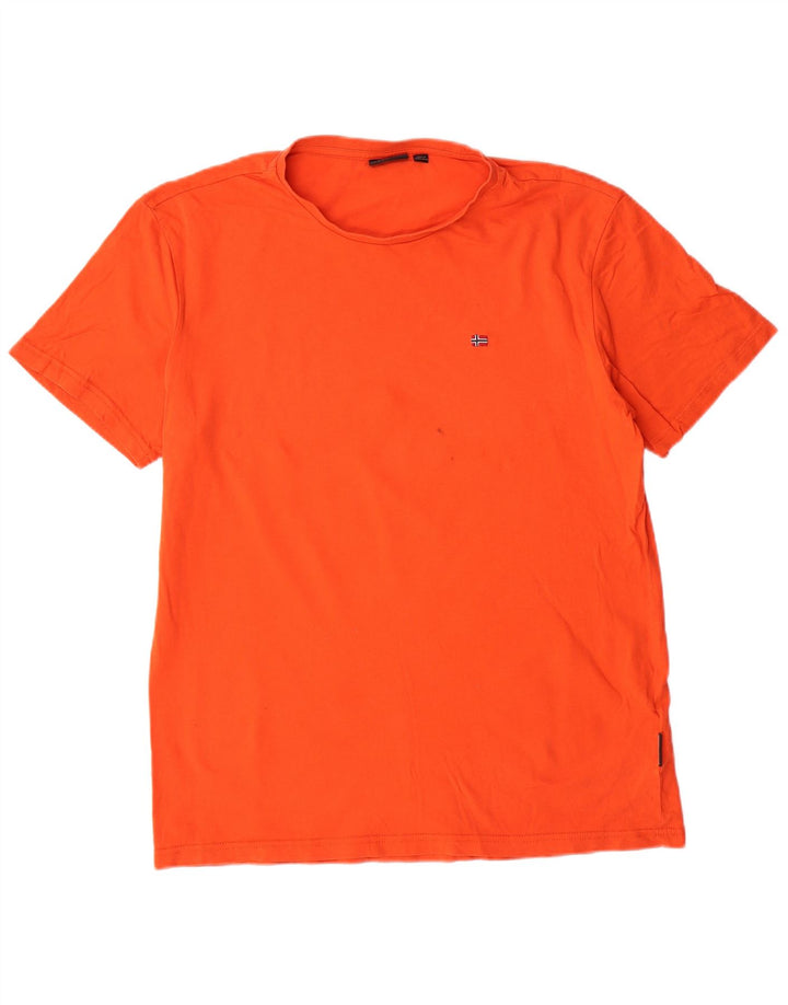 NAPAPIJRI Camiseta Hombre Top Grande Naranja Algodón