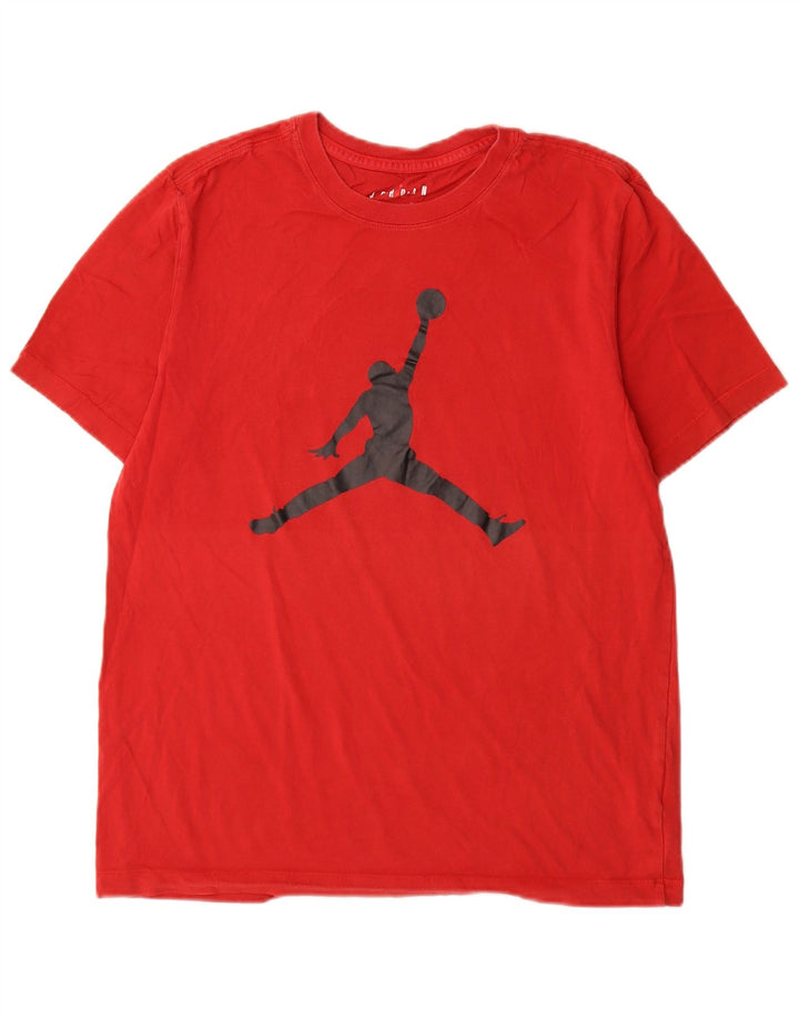 Jordan - Camiseta gráfica para hombre, parte superior de algodón rojo mediano