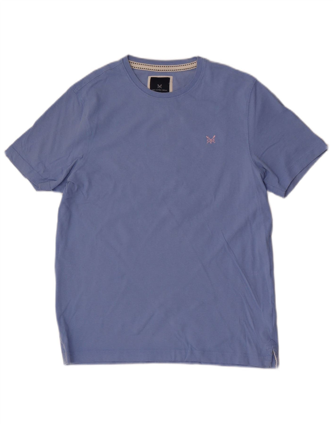 CREW CLOTHING Camiseta para hombre Top Algodón azul medio