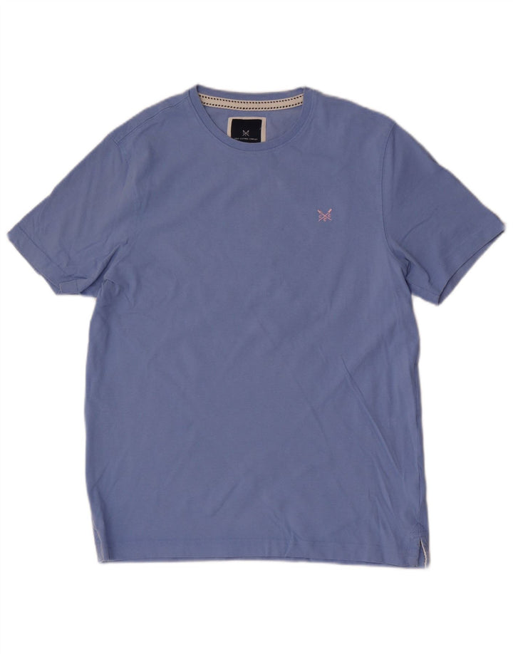 CREW CLOTHING Camiseta para hombre Top Algodón azul medio