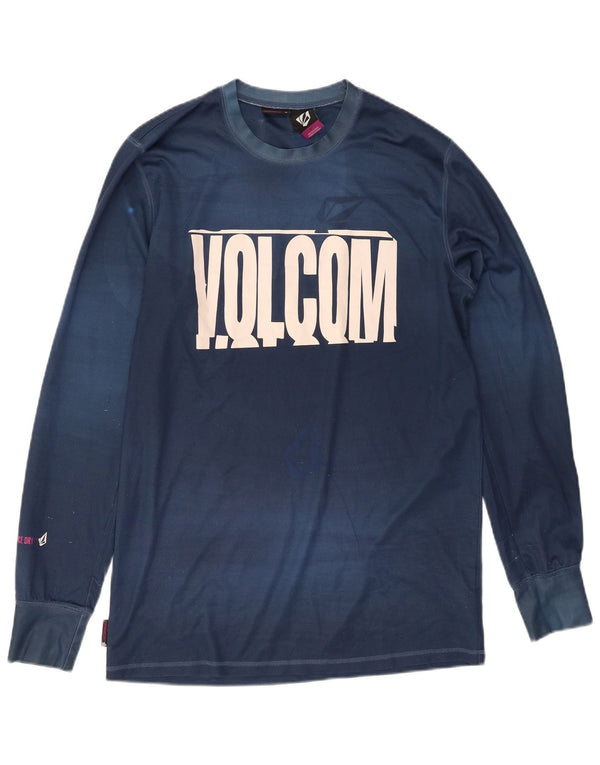 Volcom Hombre Graphic Top Manga Larga Pequeño Azul Marino