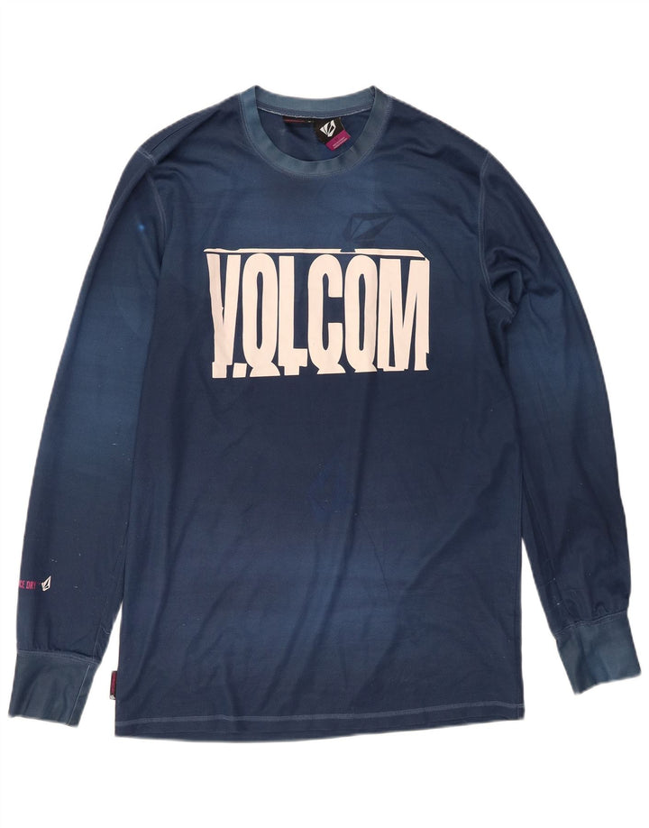 Volcom Hombre Graphic Top Manga Larga Pequeño Azul Marino