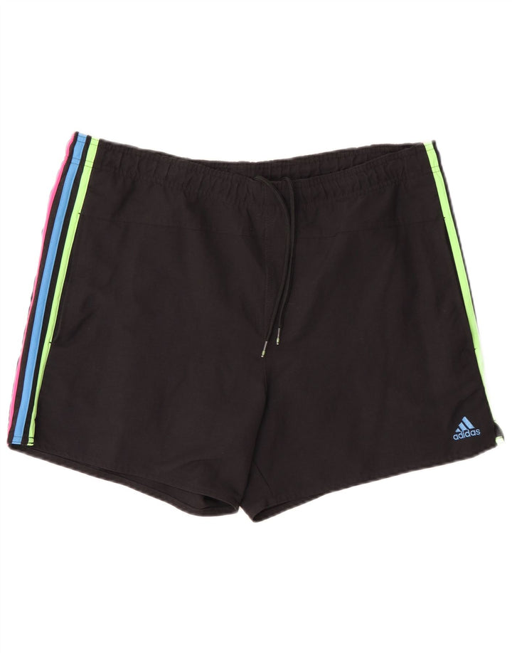 Adidas - Pantalones cortos deportivos para hombre, talla grande, nailon negro