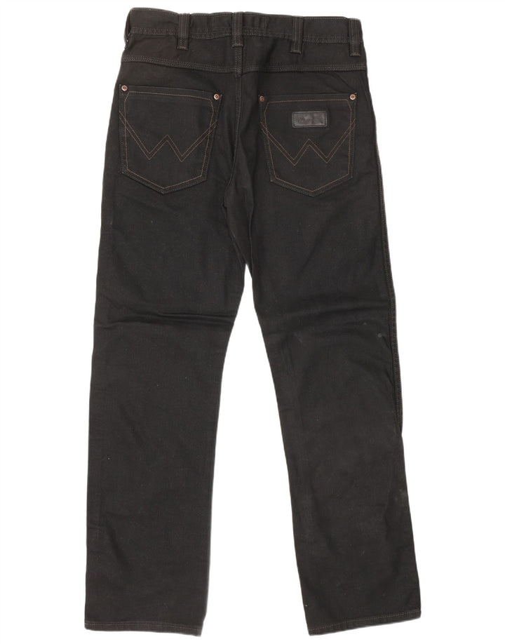 WRANGLER Vaqueros rectos Wesley para hombre W30 L32 Algodón negro