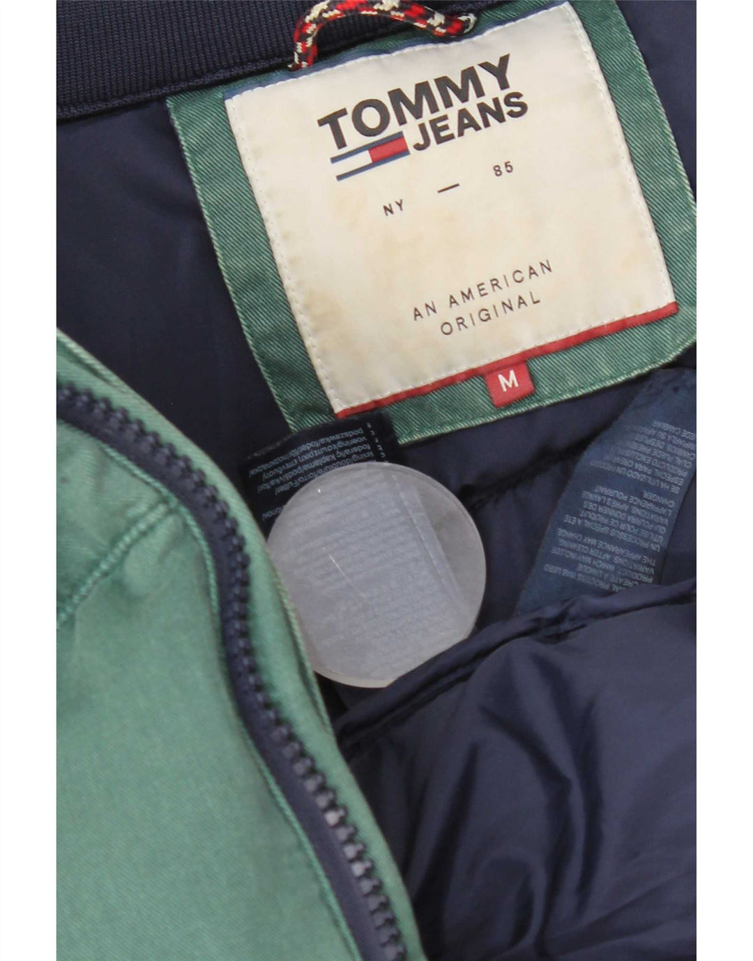 Tommy Hilfiger Chaqueta acolchada para hombre UK 38 Algodón verde medio