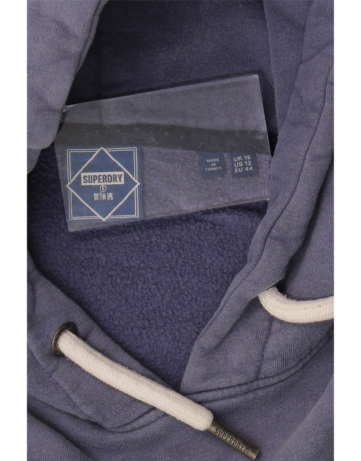 SUPERDRY Jersey con capucha gráfica para mujer UK 46 Large Azul marino Colorblock