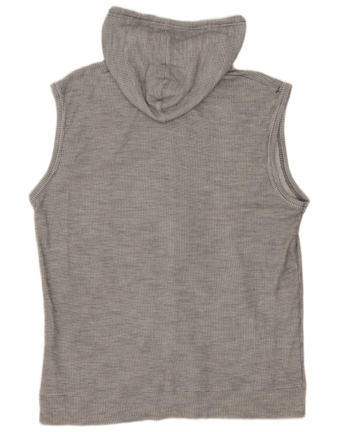 BKE Suéter con capucha y cremallera sin mangas para hombre, ajuste estándar, XL, gris manchado