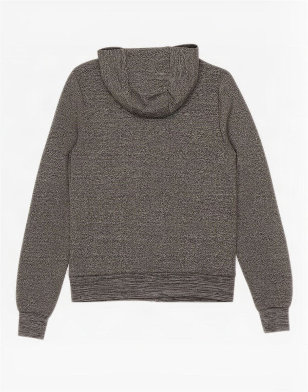 Ellesse Sudadera con capucha y cremallera para mujer UK 8 Small Gris Colorblock Poliéster
