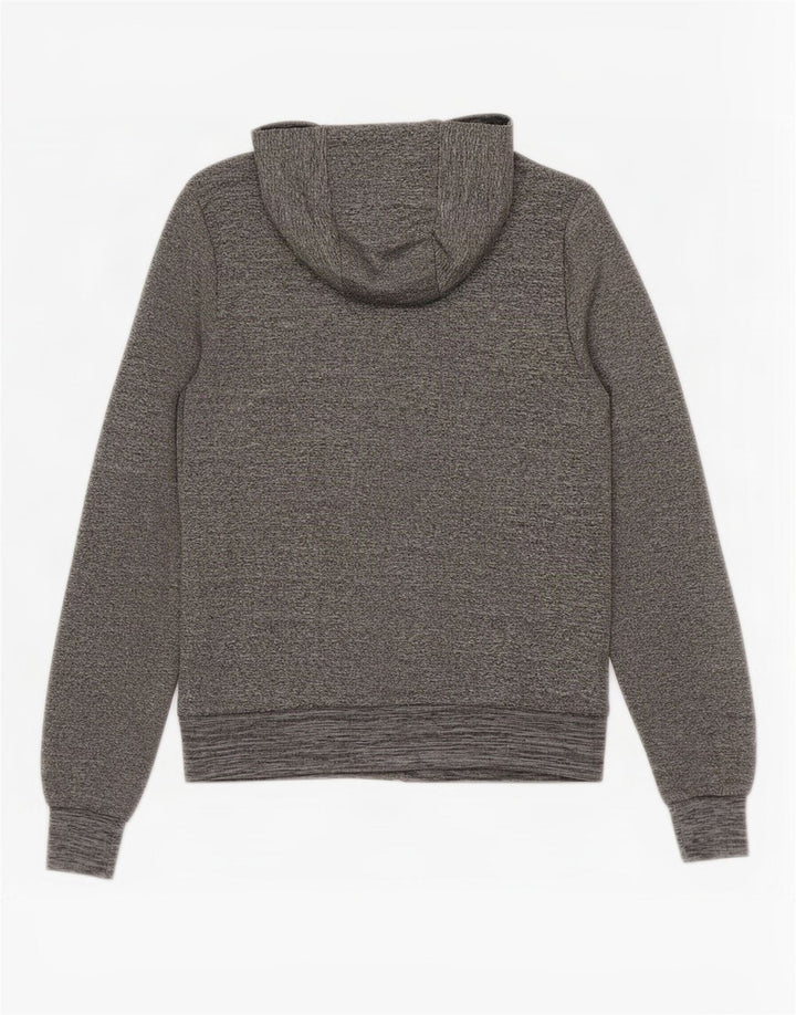 Ellesse Sudadera con capucha y cremallera para mujer UK 8 Small Gris Colorblock Poliéster