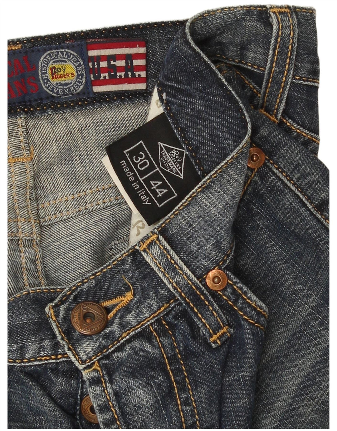 Roy Rogers Pantalones cortos de mezclilla para mujer IT 44 Medium W30 Algodón azul