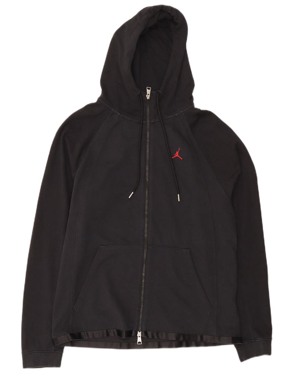 Jordan - Sudadera con capucha y cremallera para hombre, tamaño mediano, algodón azul marino