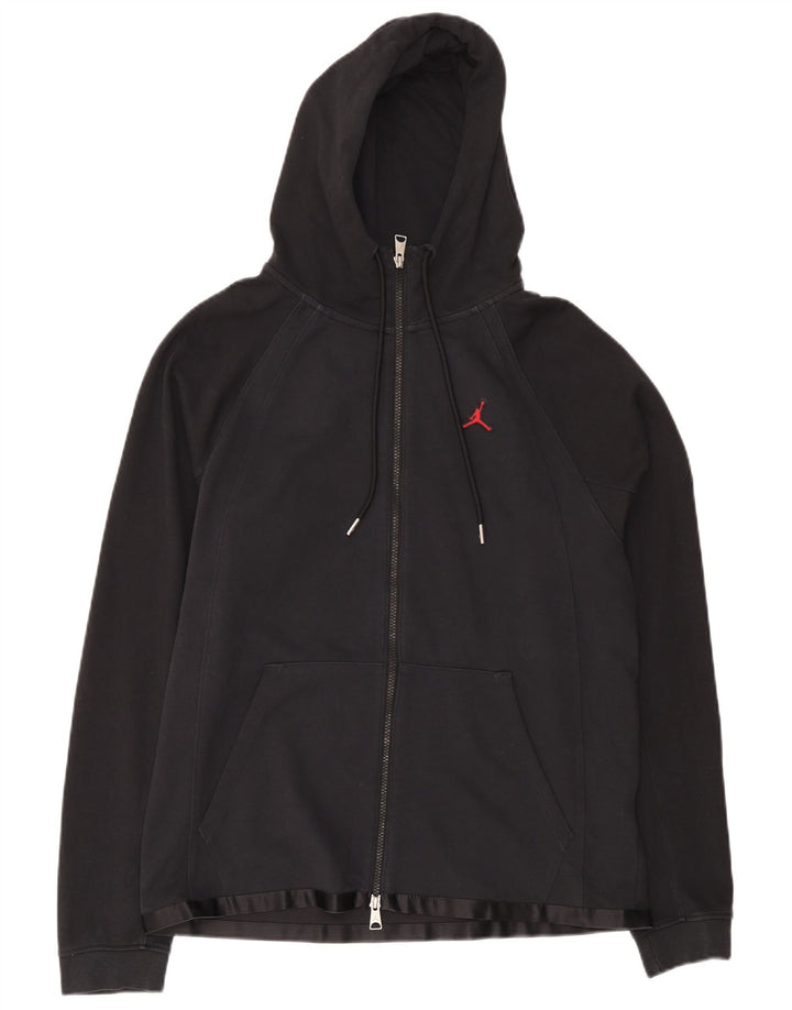 Jordan - Sudadera con capucha y cremallera para hombre, tamaño mediano, algodón azul marino