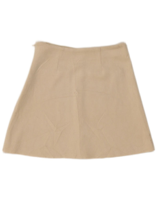 Zara Mujer Minifalda De Ante XS W24 Beige
