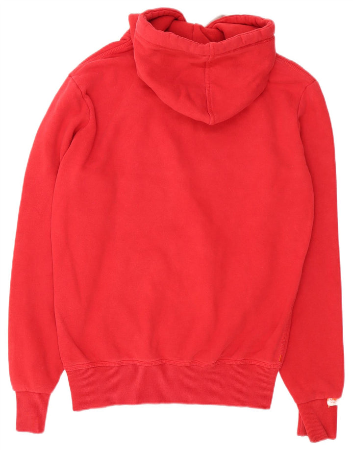 Superdry Jersey con capucha gráfica de algodón rojo medio para hombre