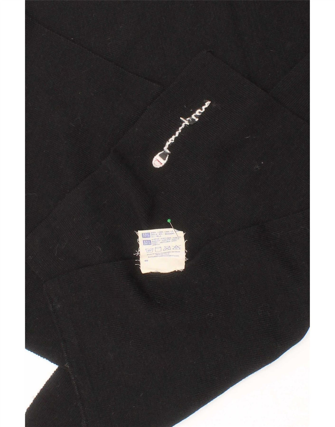 Champion Bufanda rectangular para hombre talla única lana negra