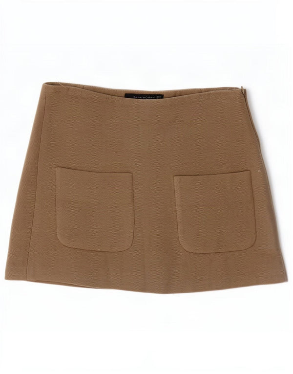 Minifalda Zara Mujer XS W24 Beige