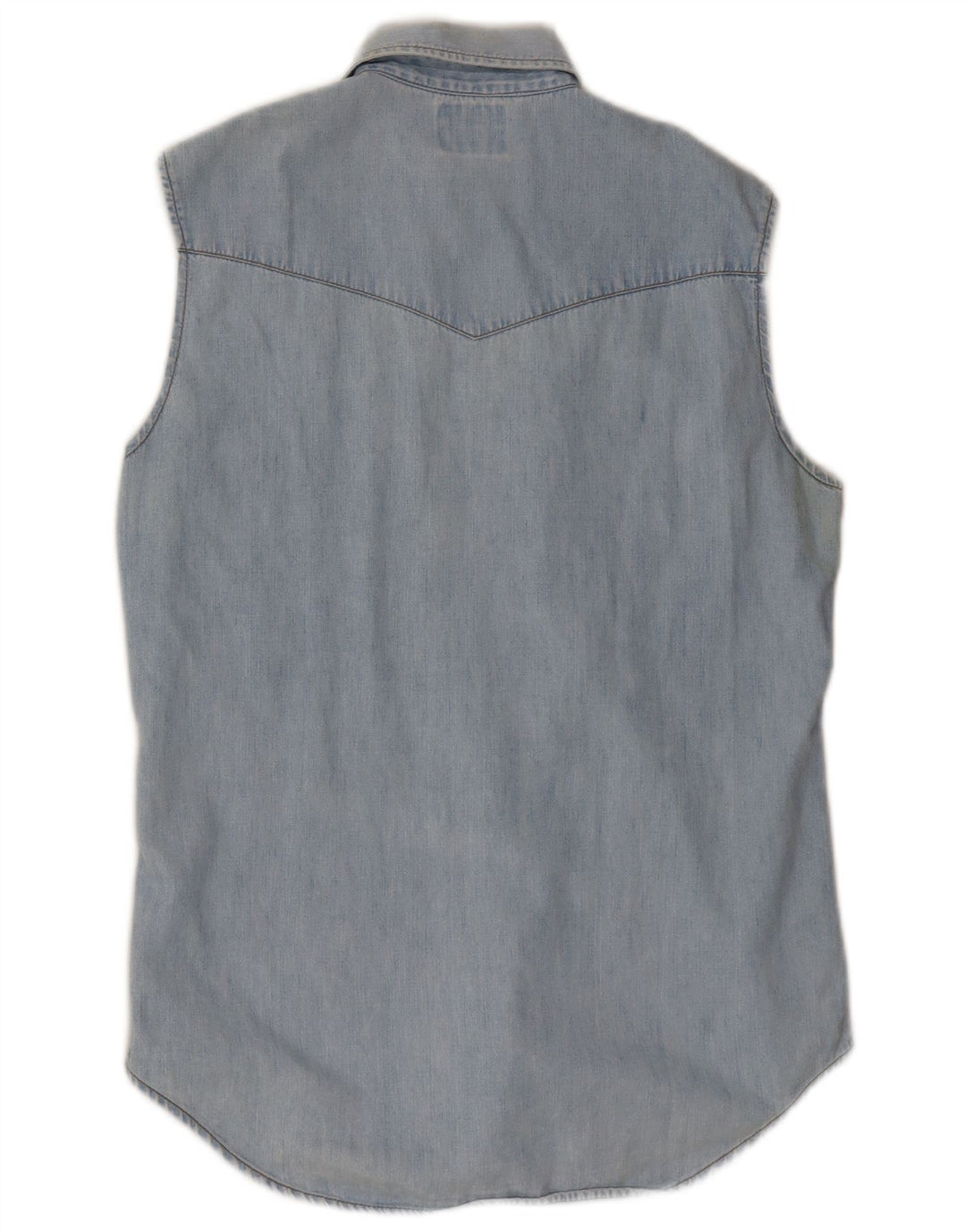 LEVI'S Mens Sleeveless Denim Shirt Medium Blue