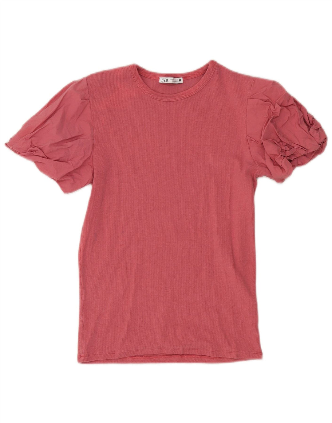 Zara Blusa Mujer Top UK 42 Algodón Rosa Medio