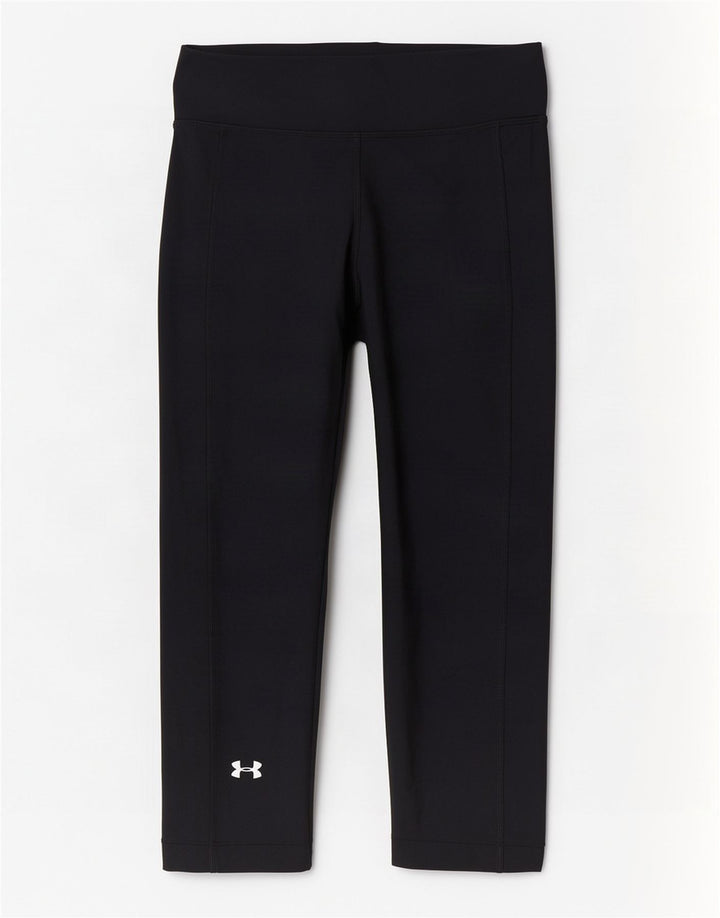 Under Armour Leggings Capri Heat Gear para Mujer UK 8 Small Poliéster Negro