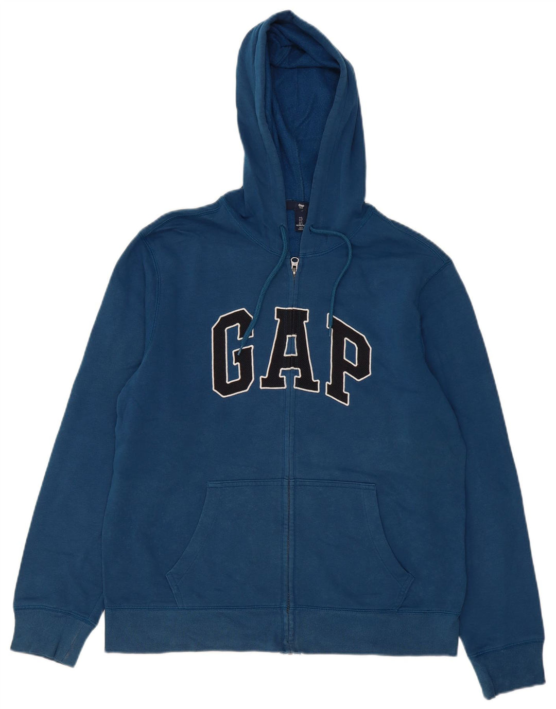 Gap - Sudadera con capucha y cremallera gráfica para hombre, talla grande, algodón azul