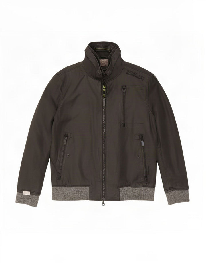 Superdry Chaqueta Bomber para Hombre UK 44 2XL Poliéster Negro