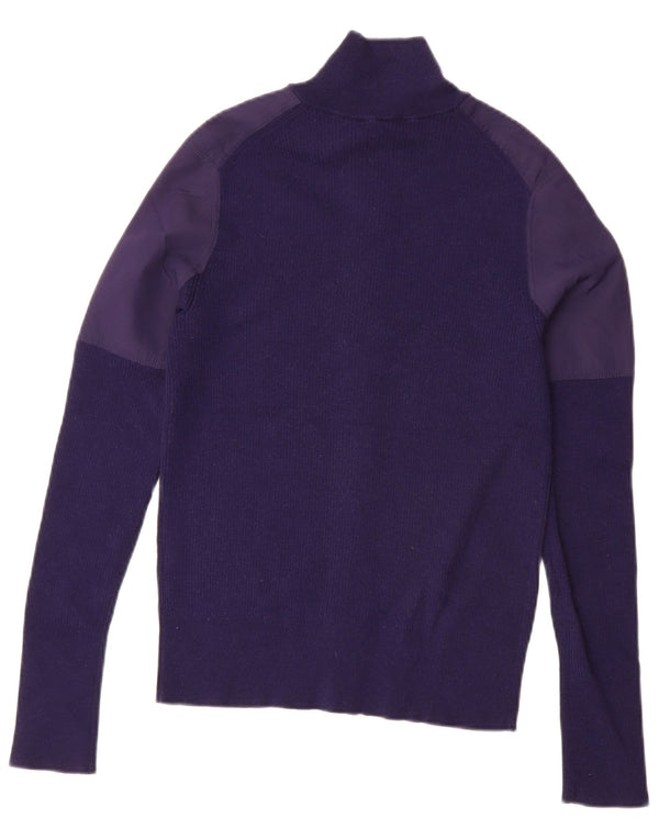 Cos Mens Cardigan Suéter Pequeño Azul Marino Colorblock