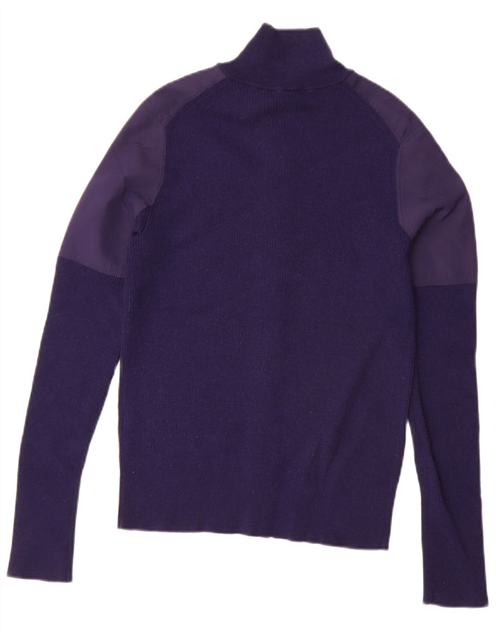 Cos Mens Cardigan Suéter Pequeño Azul Marino Colorblock