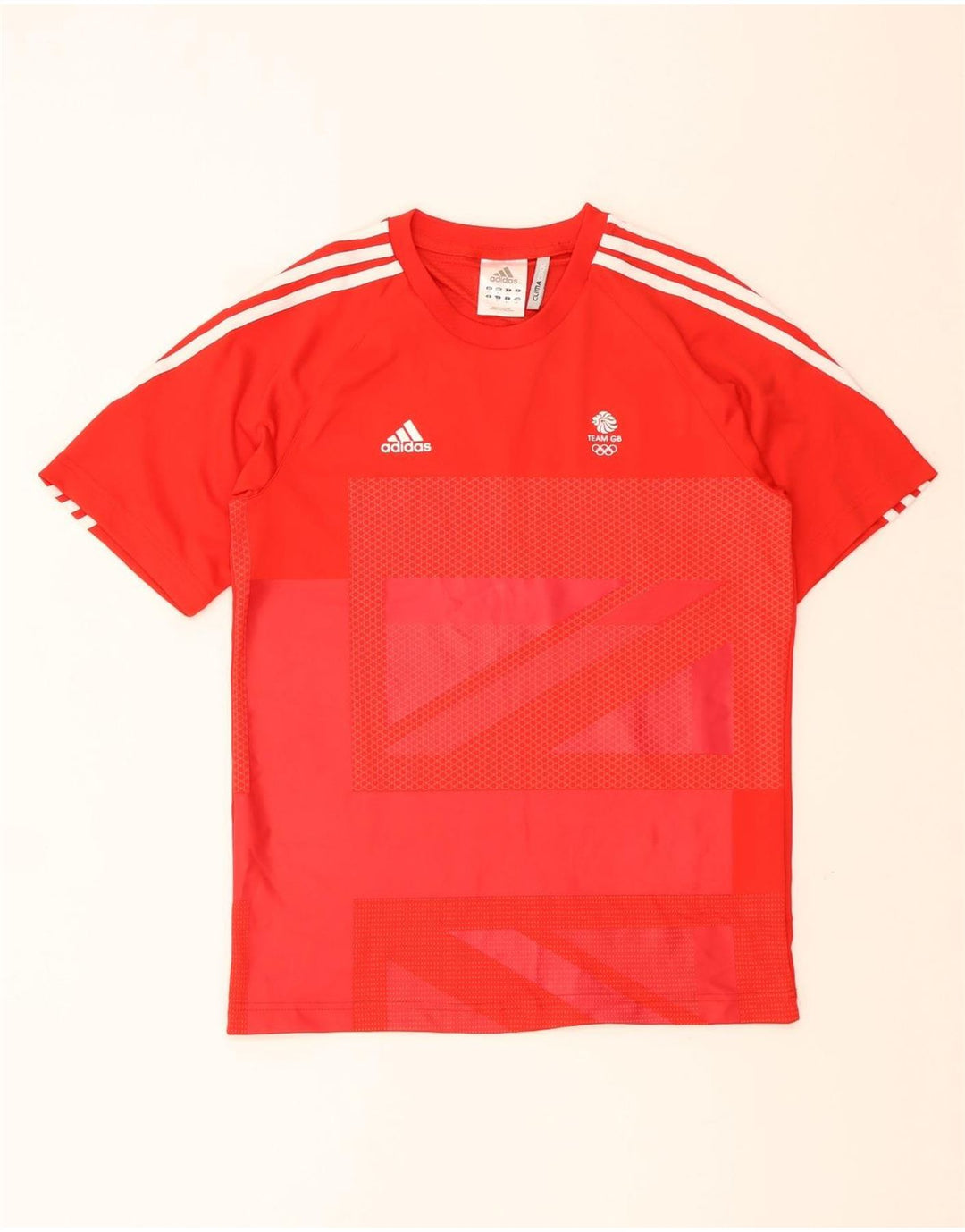 ADIDAS Mens Team GB Graphic Camiseta Top Pequeño Rojo Poliéster
