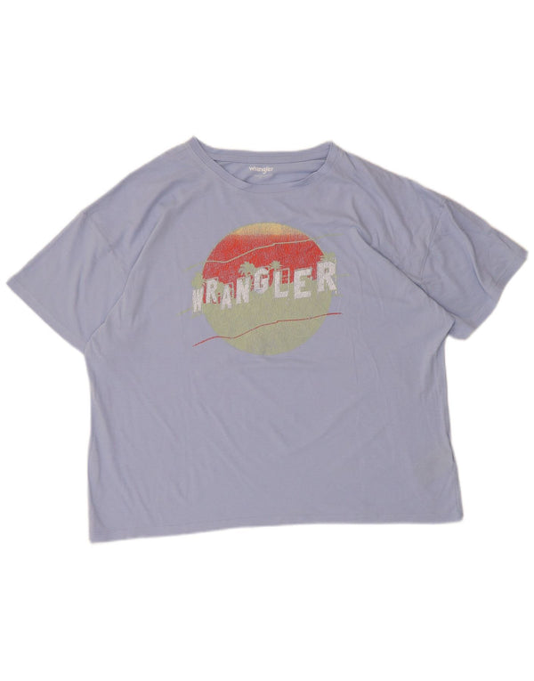 Wrangler Camiseta con gráfico extragrande para mujer Top UK 10 Small Blue Cotton