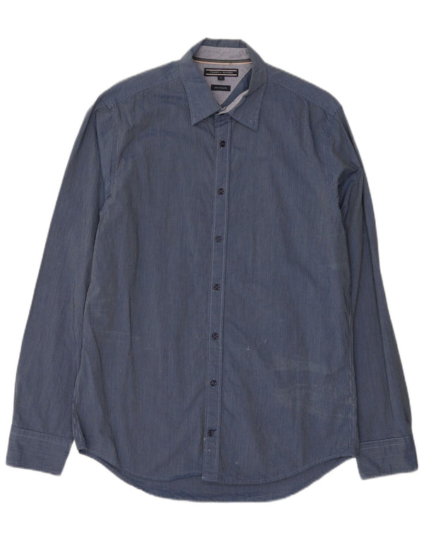 Tommy Hilfiger Camisa Vaquera Regular De Corte New York Para Hombre Vichy Azul Medio