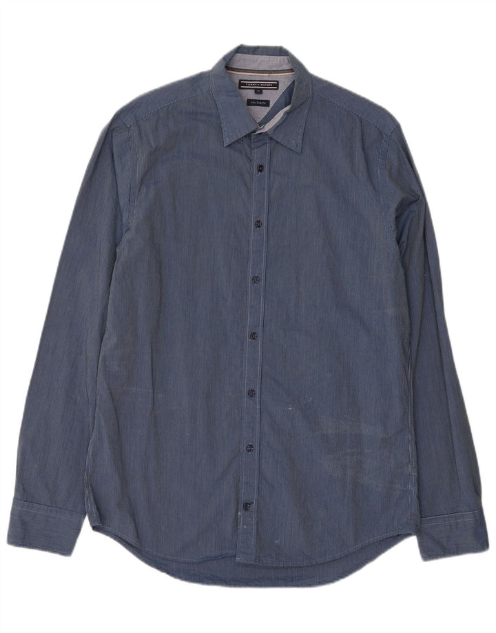 Tommy Hilfiger Camisa Vaquera Regular De Corte New York Para Hombre Vichy Azul Medio