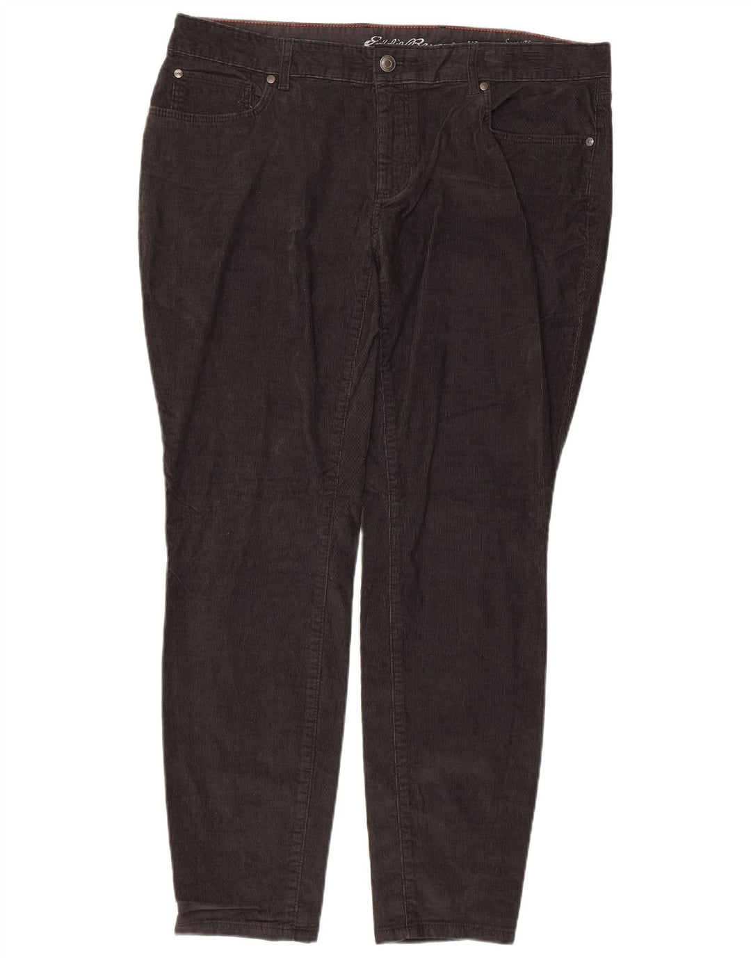Eddie Bauer Pantalones de pana delgados ligeramente curvados para mujer W38 L29 Negro