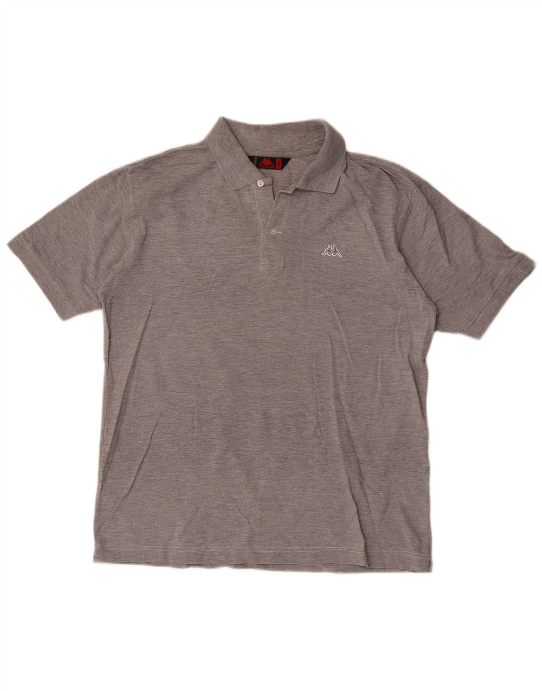 Kappa Polo Hombre Grande Gris Algodón