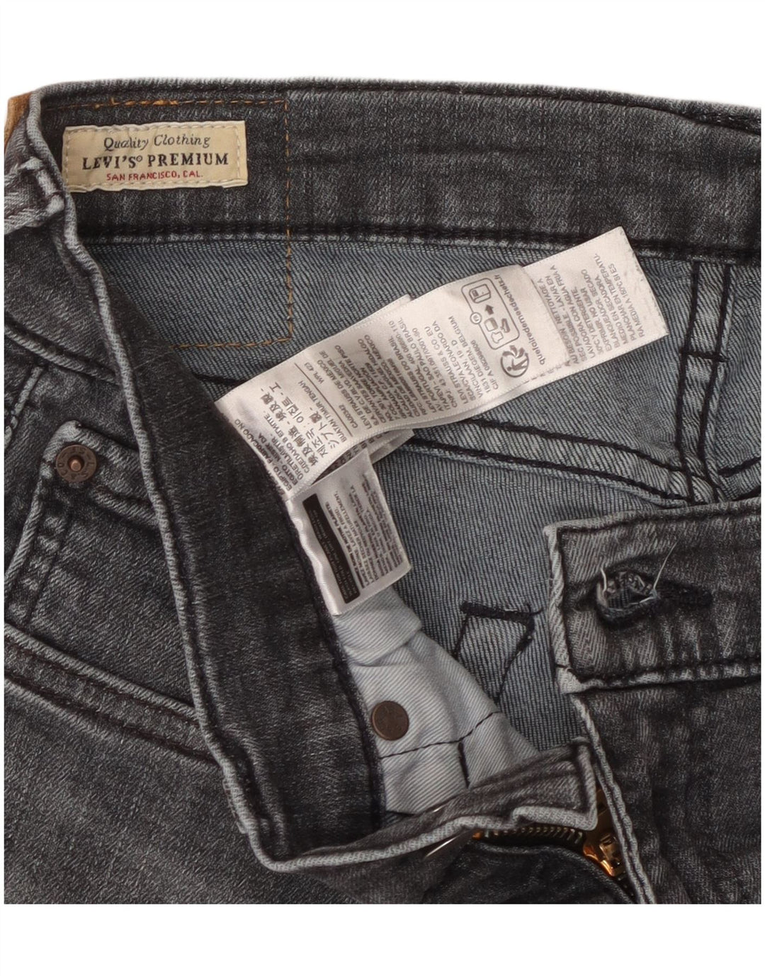 Levi's Vaqueros recortados cónicos 502 para hombre W31 L24 Algodón gris