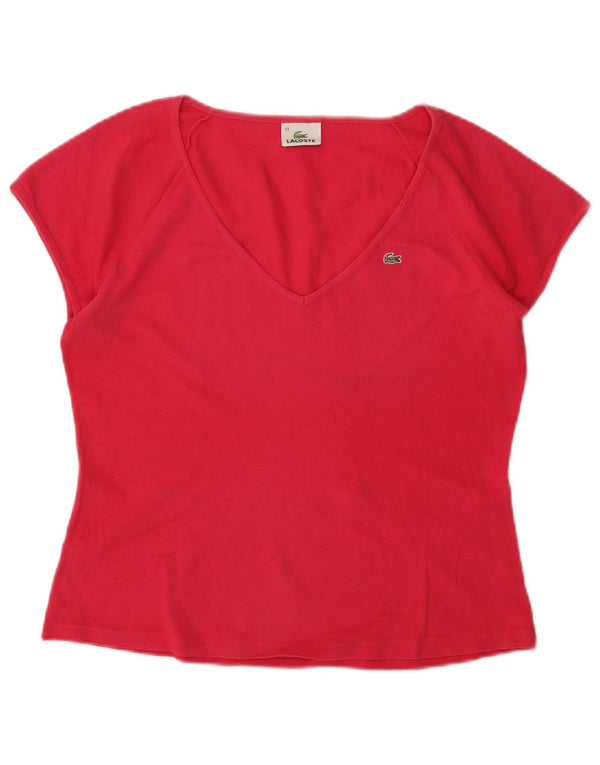 LACOSTE Camiseta Mujer Talla Superior 44 Grande Rojo