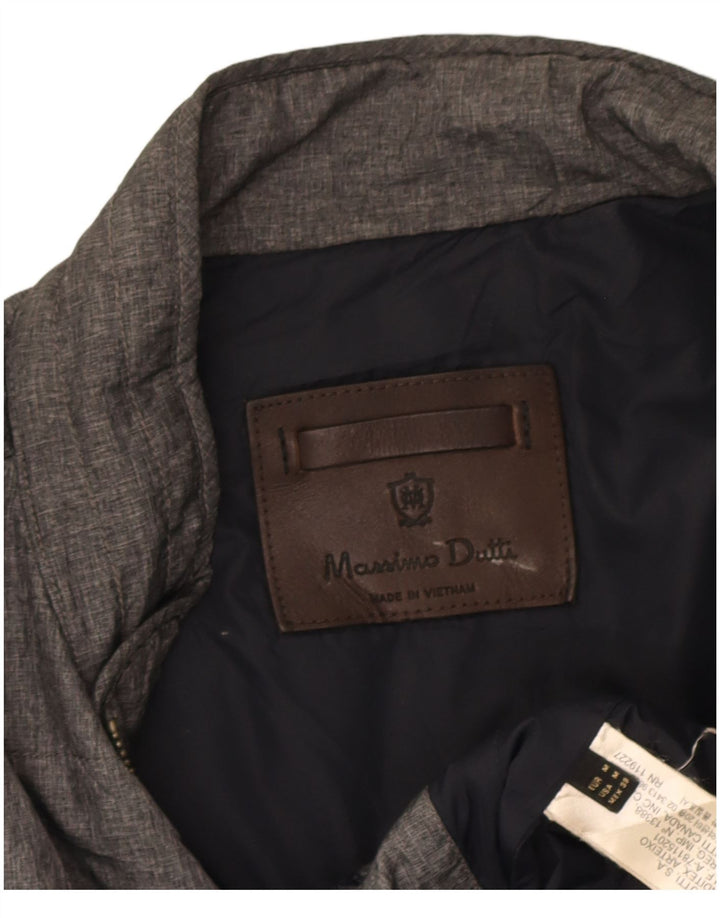 Chaleco Massimo Dutti Hombre UK 38 Nylon Gris Medio