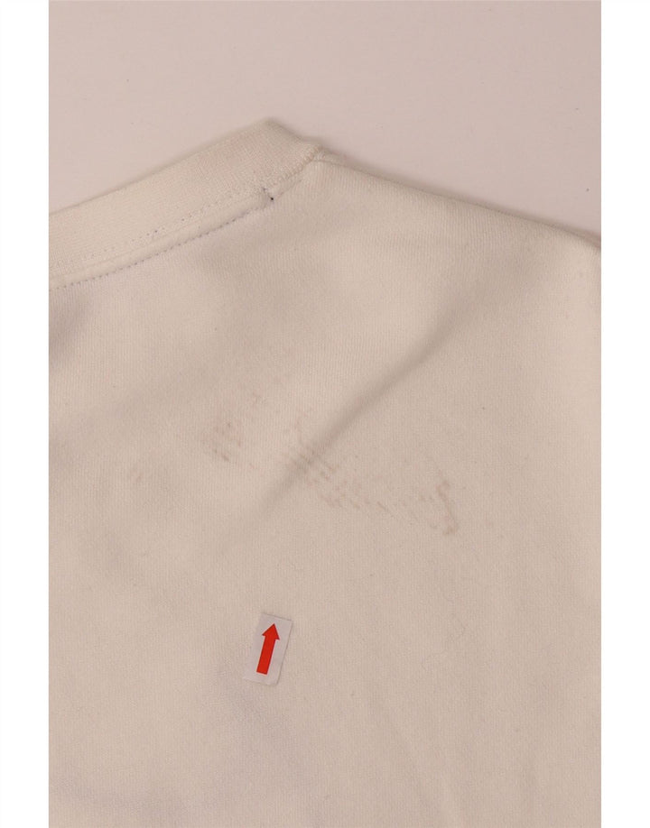 NIKE Hombre Loose Fit Graphic Sudadera Jumper XS Algodón Blanco