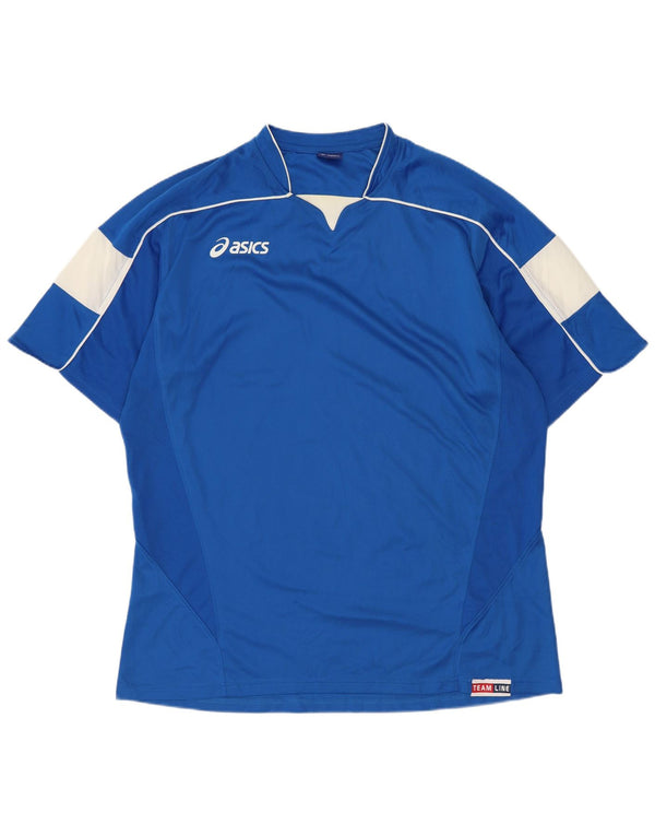 Asics Camiseta Hombre Top XL Azul Colorblock Poliéster