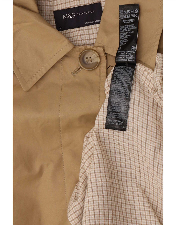 Marks & Spencer Chubasquero con capucha para mujer UK 40 Algodón beige medio