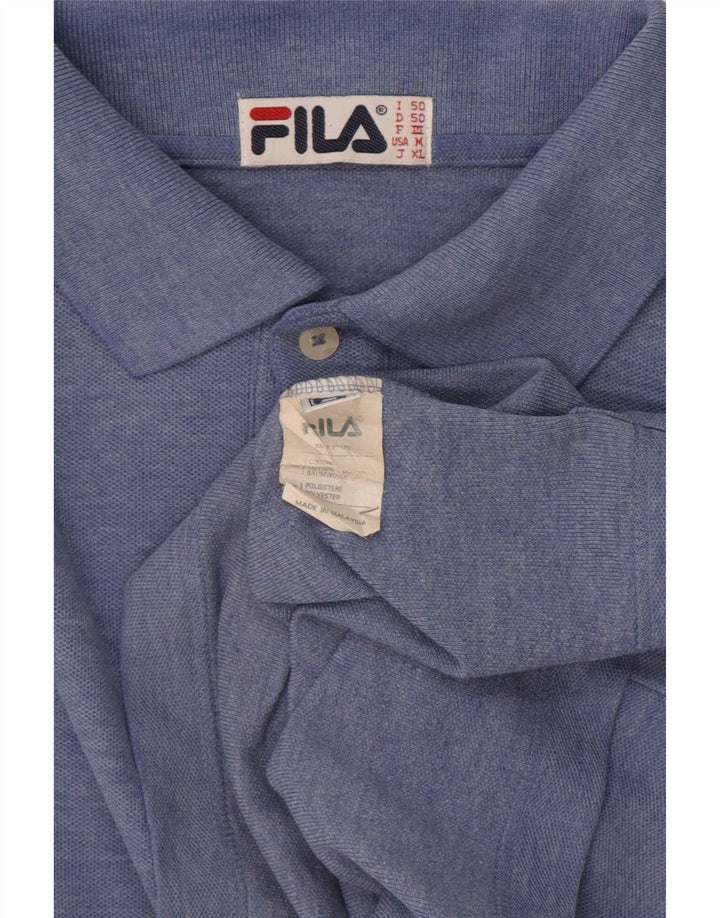 Polo Fila Hombre IT 50 Algodón Azul Medio