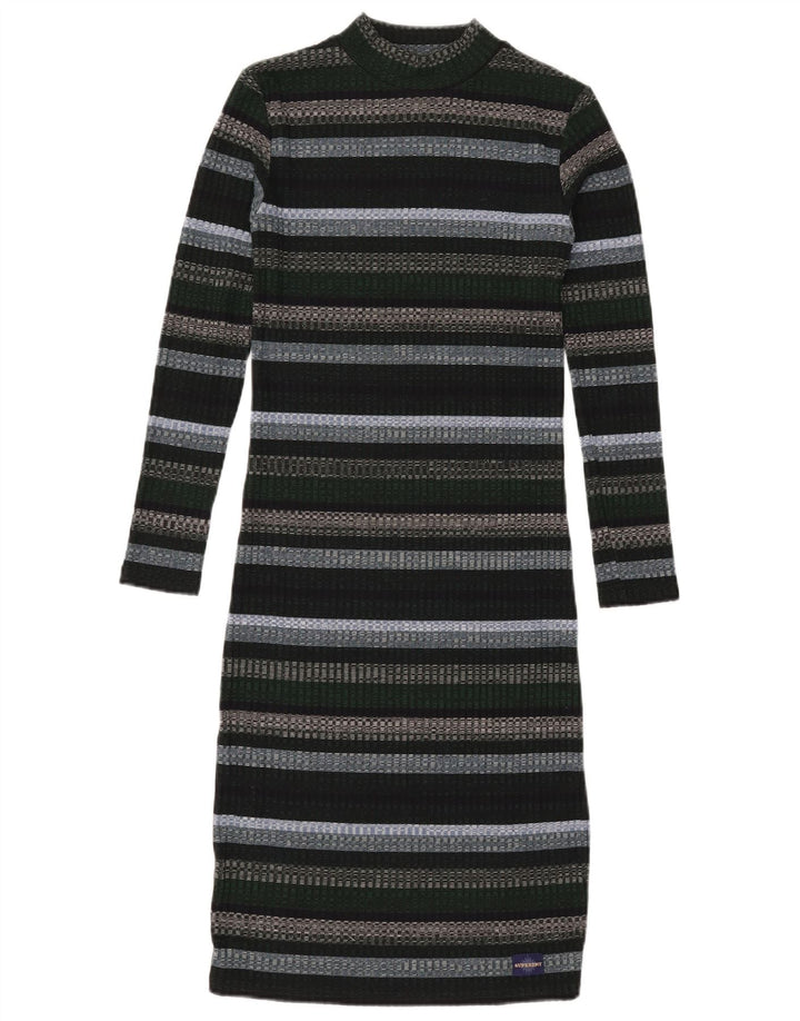 Superdry Vestido tipo jersey para mujer, talla 8, talla pequeña, multicolor, a rayas