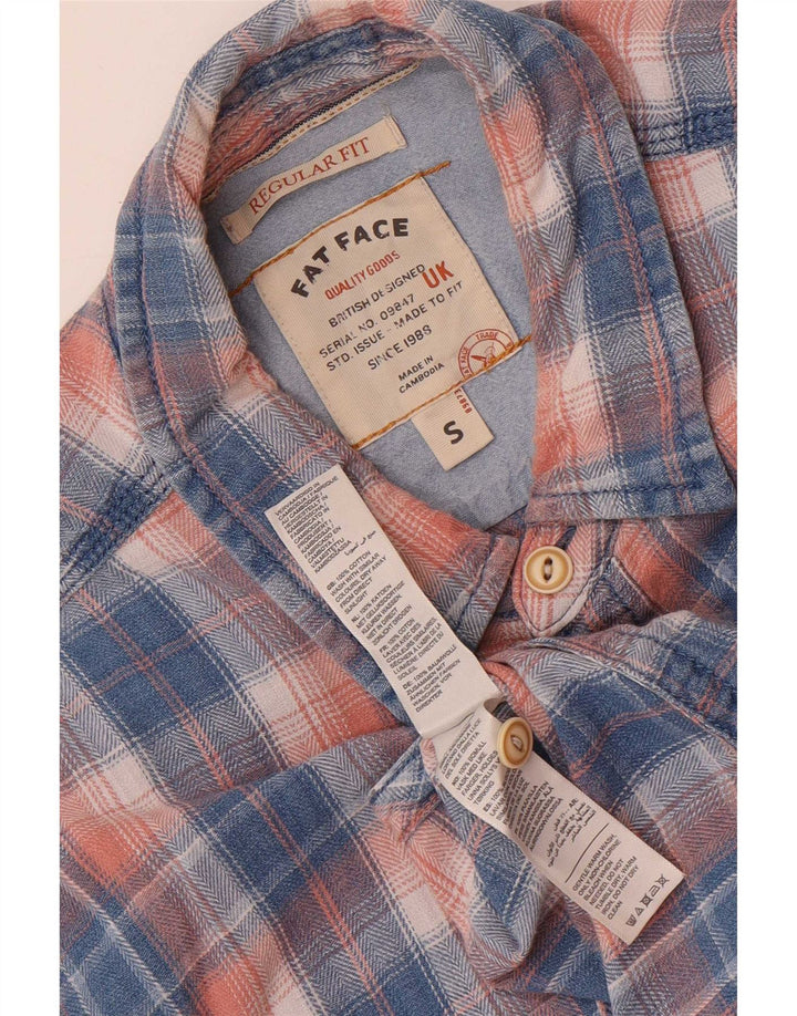 Camisa de corte regular y manga corta para hombre de Fat Face Algodón a cuadros en azul pequeño