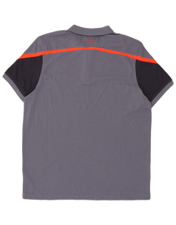 CANTERBURY Polo gráfico para hombre XL Azul marino Colorblock Poliéster