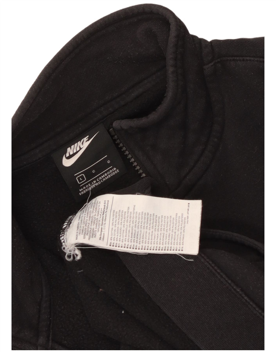 Nike - Chaqueta de chándal para hombre, talla grande, algodón negro