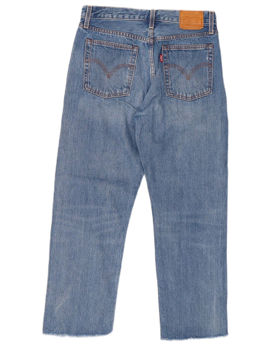 LEVI'S Vaqueros recortados rectos Wedgie para mujer W28 L25 Algodón azul