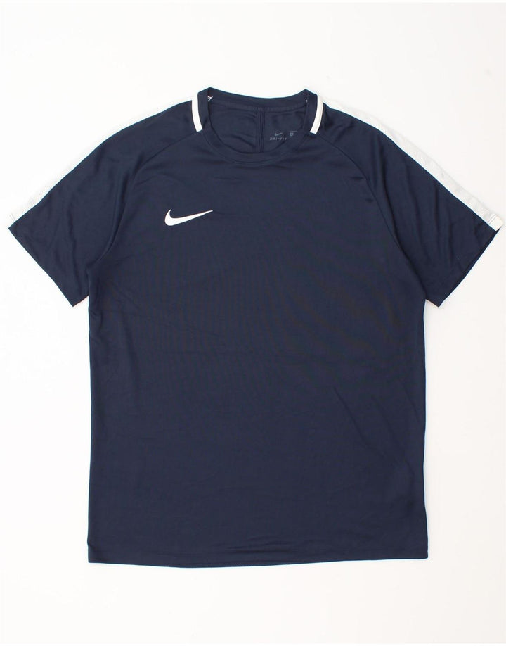 Camiseta Nike Dri Fit para hombre, talla grande, color azul marino, poliéster