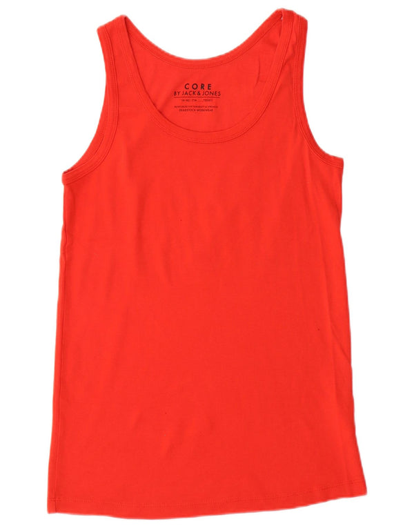 Jack & Jones Mens Chaleco Top Grande Rojo Algodón