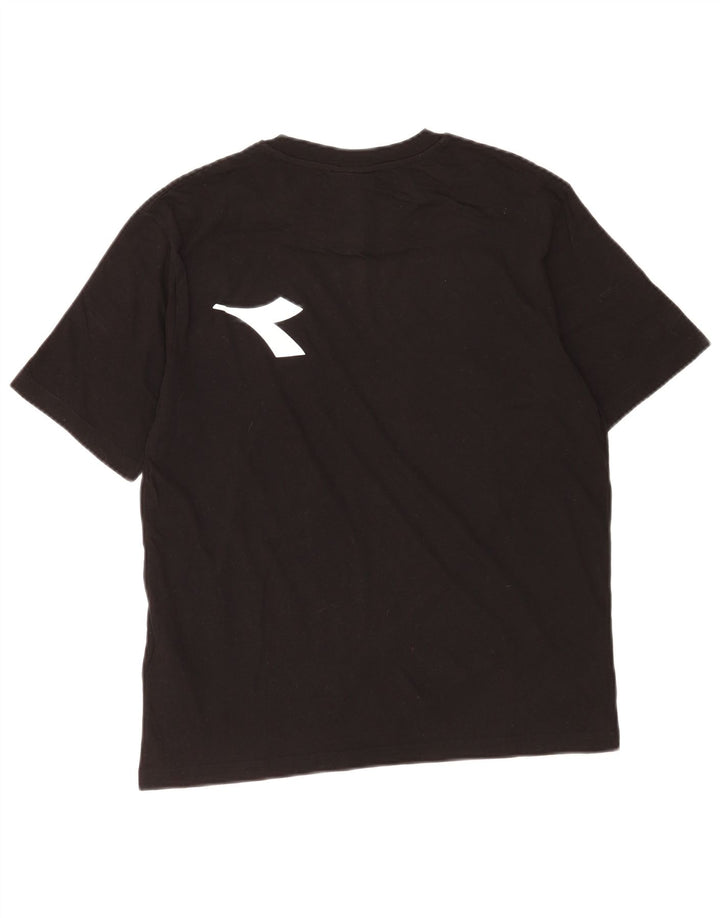 Diadora Hombre Camiseta Gráfica Top Small Negro Algodón
