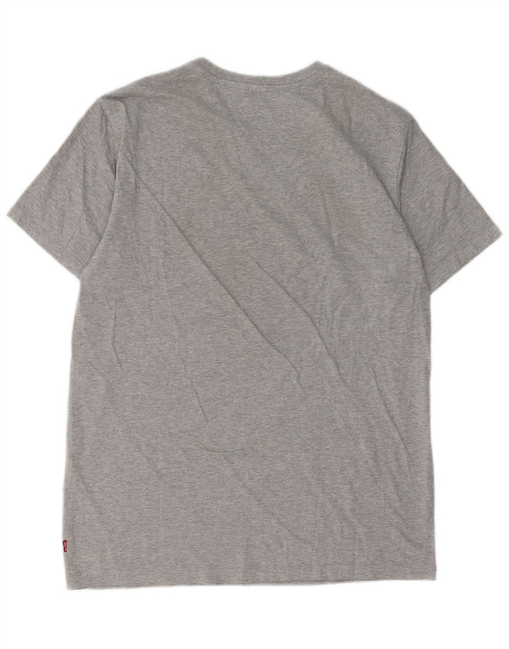 Levi's Camiseta gráfica para hombre Top de algodón moteado en gris medio